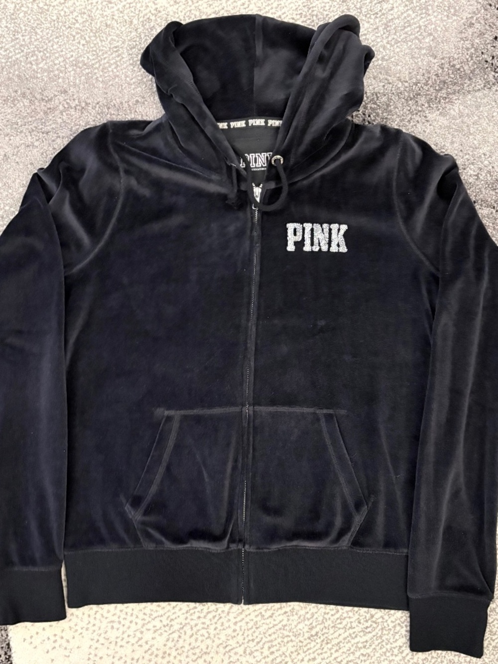 VS PINK Velour Bling Hoodie